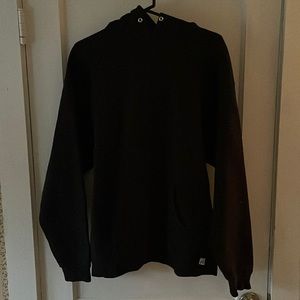 Russell solid black pull over hoodie mens XL
